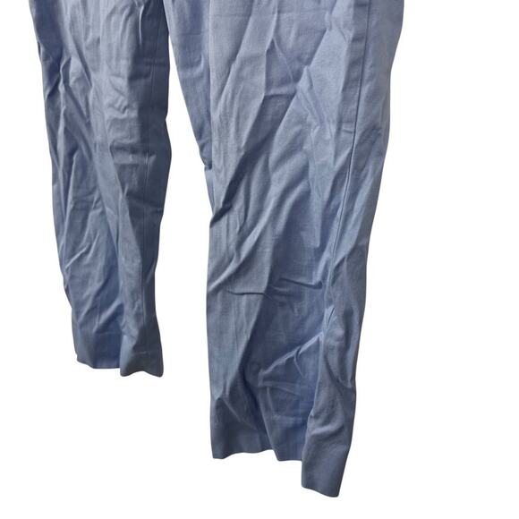 Talbots The Perfect Crop Curvy Womens Blue Khaki Chinos Flat Front Pants sz 14 - Picture 8 of 16